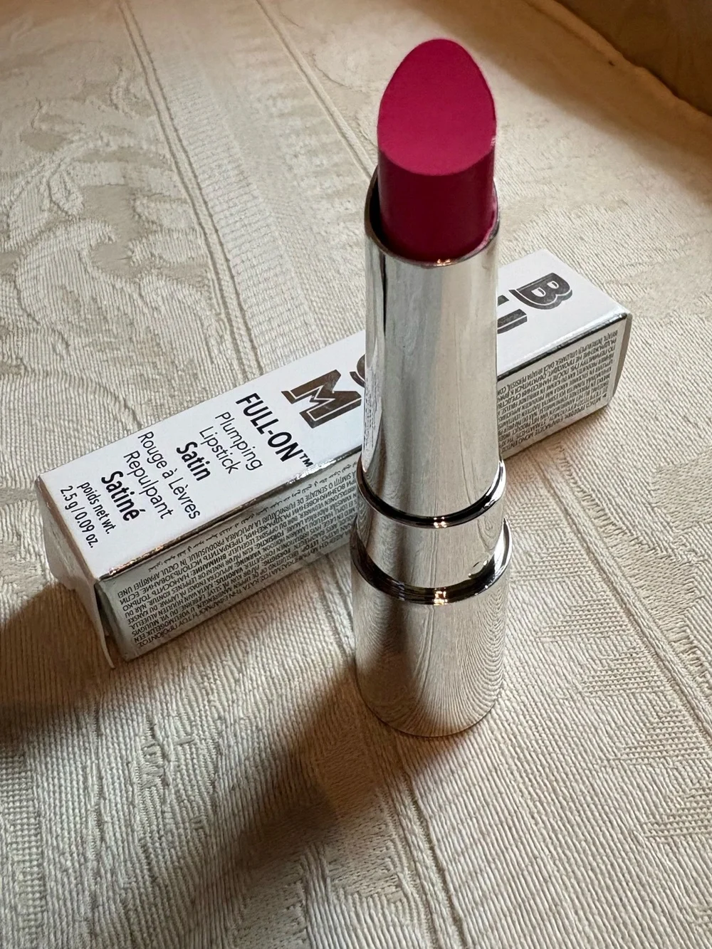 Buxom Full On Satin Plumping Lipstick in Rose Bubbles BNIB